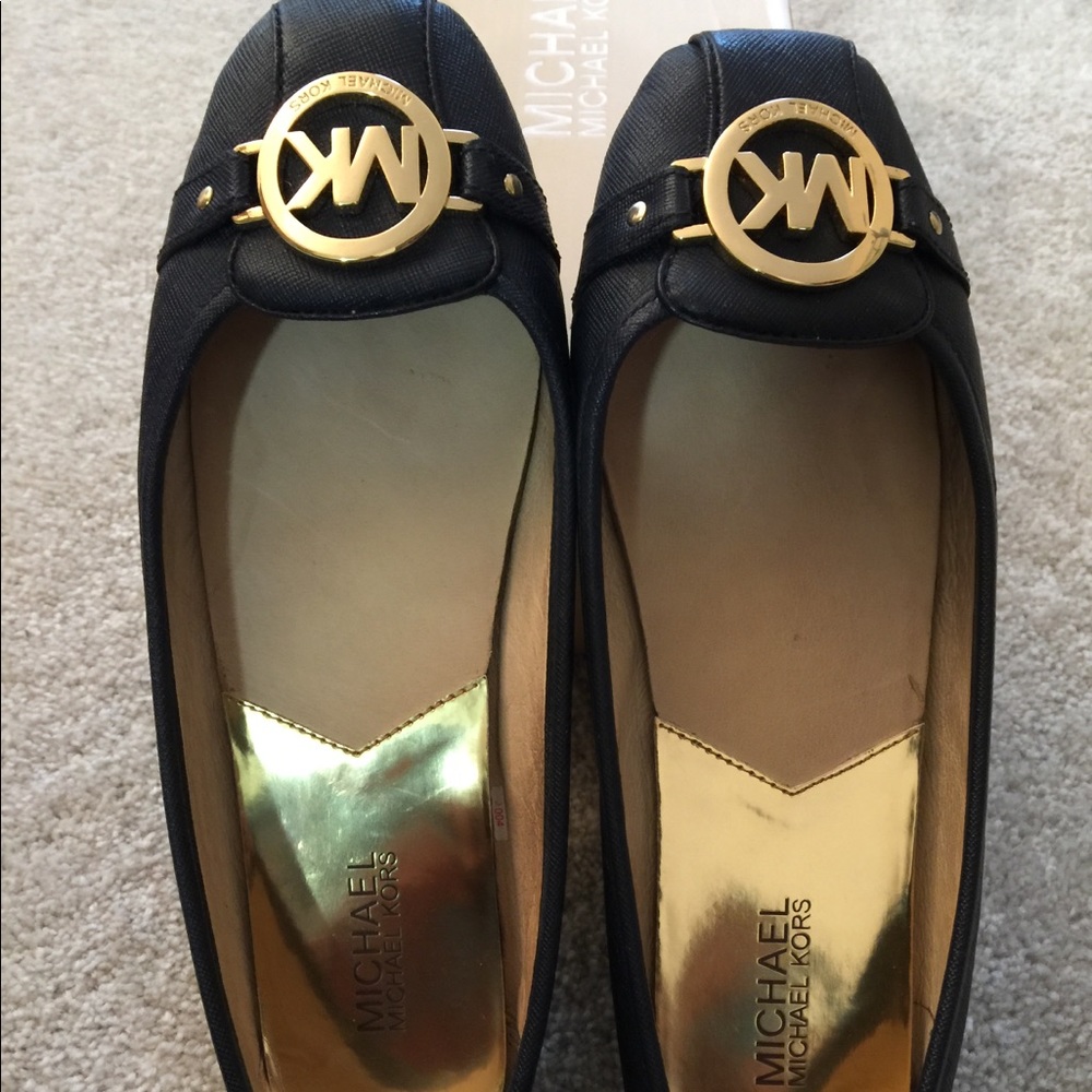 Blue Michael Kors Flats